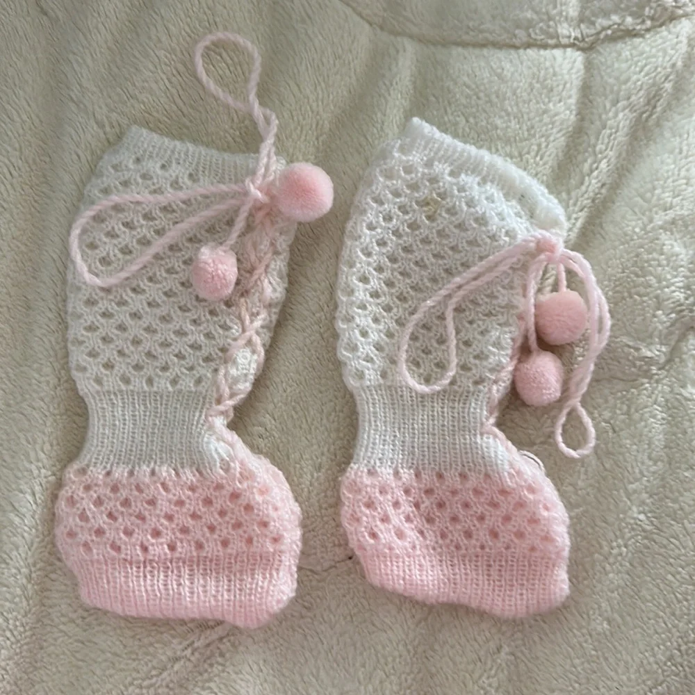 Newborn knitted cute girl socks shoes